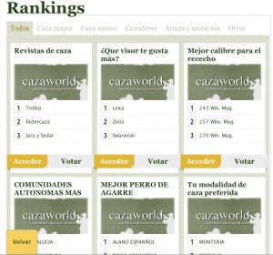 rankings en Cazaworld