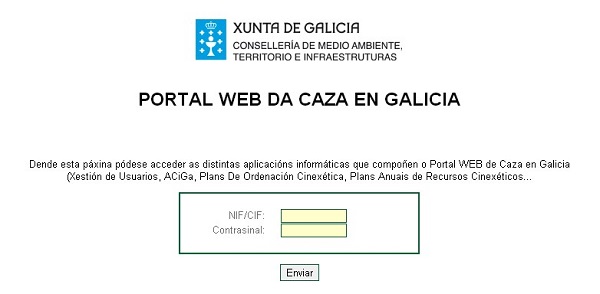 Portal Web Da Caza en Galicia