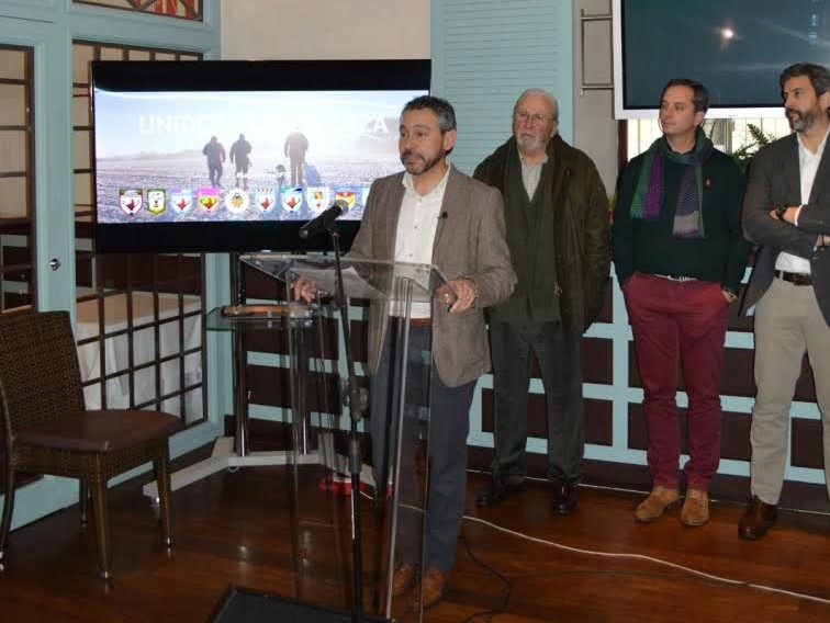 El actual presidente de la Federación de Caza de la Comunidad Valenciana, Vicente Seguí, presentando su candidatura a la Real Federación Española de Caza. 