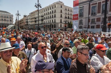 Numerosos cazadores acudieron a la concentración de la caza en Madrid