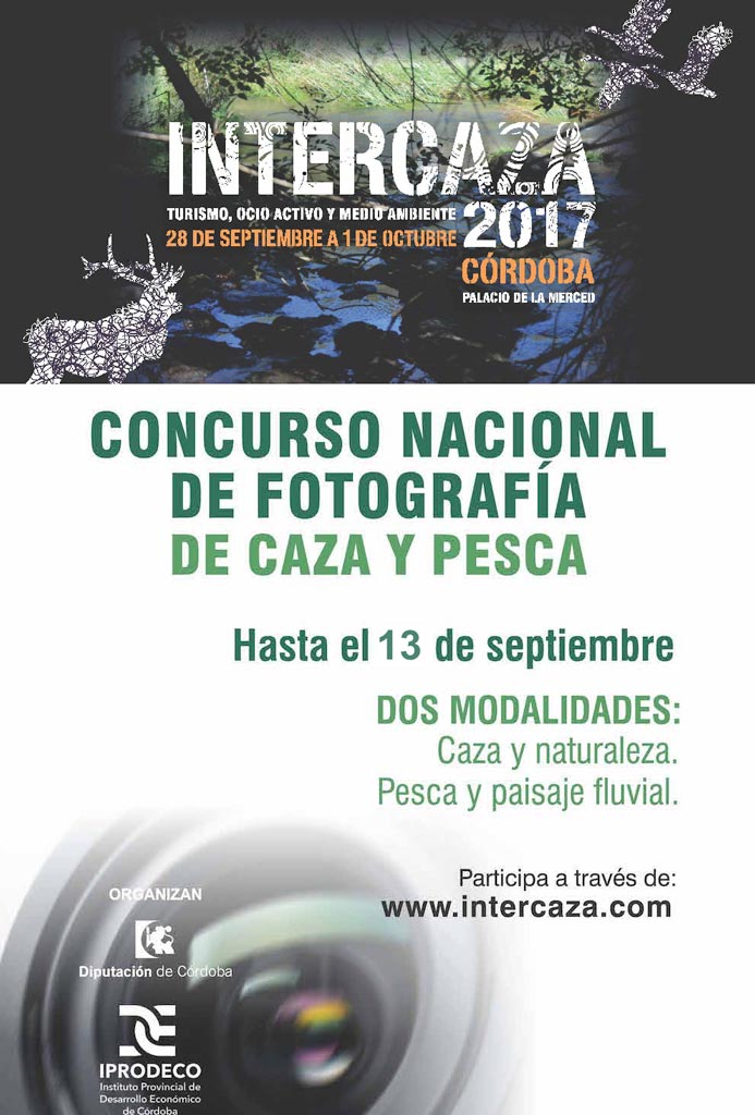 Cartel del Concurso de Fotografía de Caza y Pesca celebrado en Intercaza.